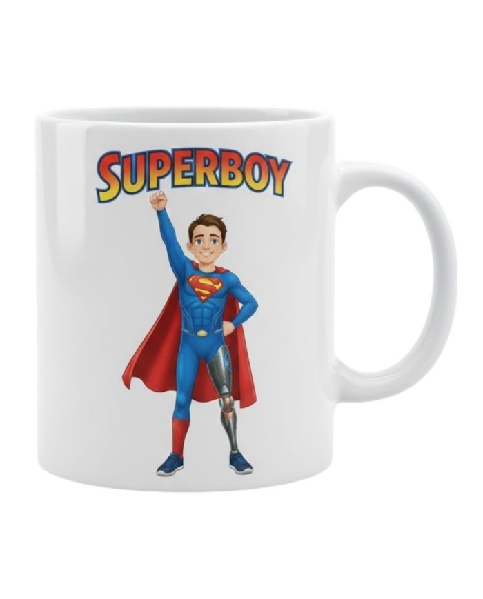 Κούπα superboy με προσθετικό πόδι