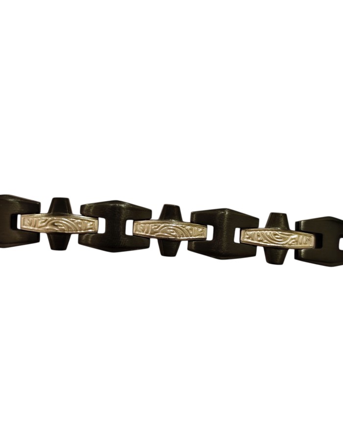 Ατσάλινο ανδρικό βραχιόλι με σταυρουδάκια