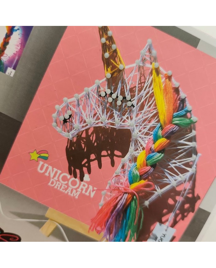 Σετ string art κατασκευής φωτιστικού μονόκερου