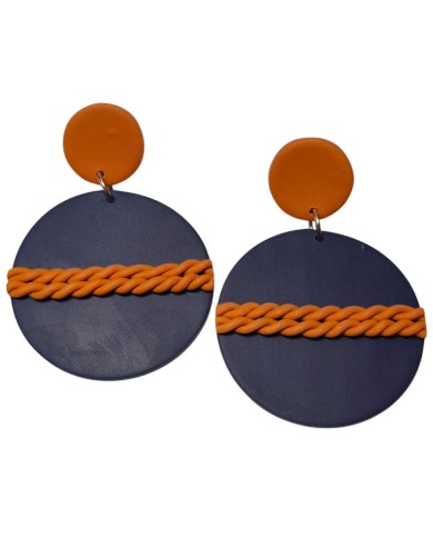 Σκουλαρίκια blue navy κοτσίδα