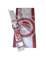 Σετ λαμπάδα Ολυμπιακός με πινακάκι