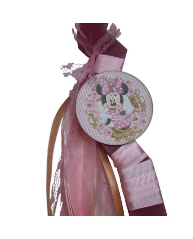 Λαμπάδα minnie mouse ροζ