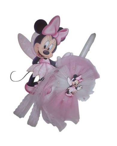 Λαμπάδα minnie mouse ροζ με βάση