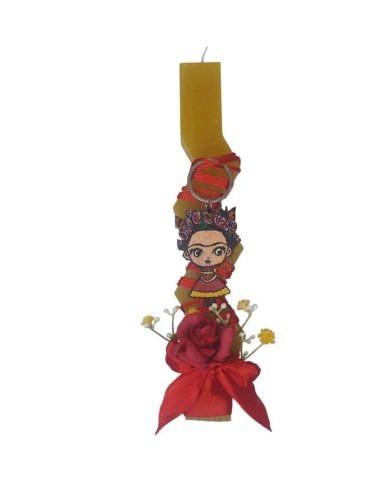 Λαμπάδα Frida Kahlo κίτρινη