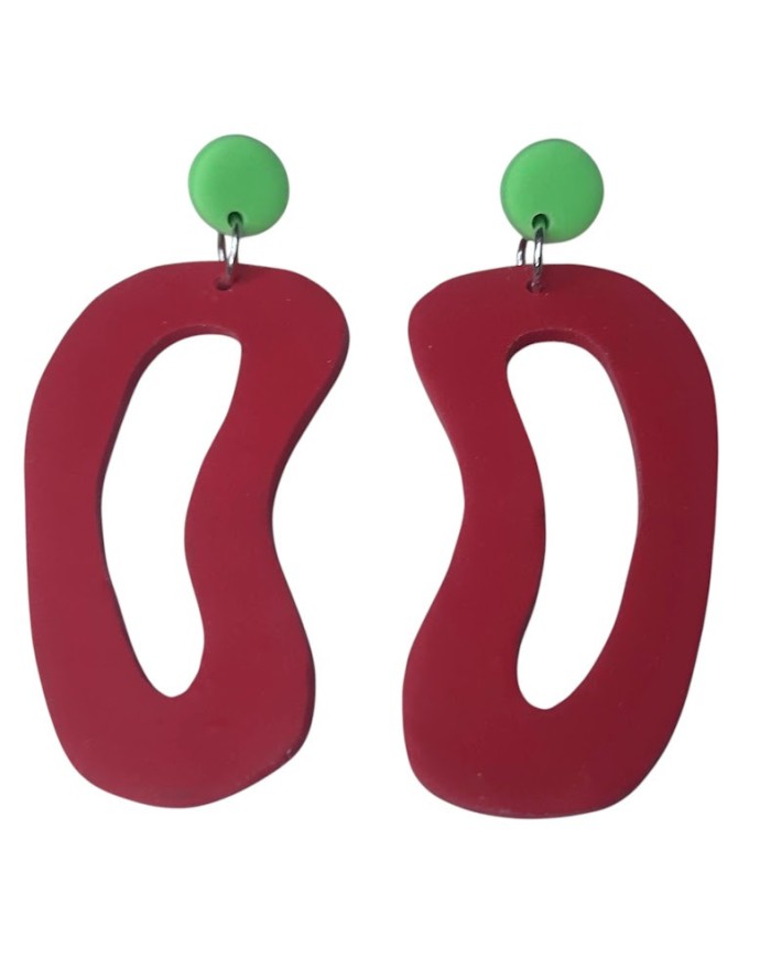 Σκουλαρίκια euphoria shapes cherryred