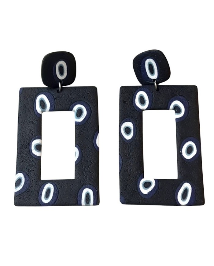 Σκουλαρίκια evil eye black