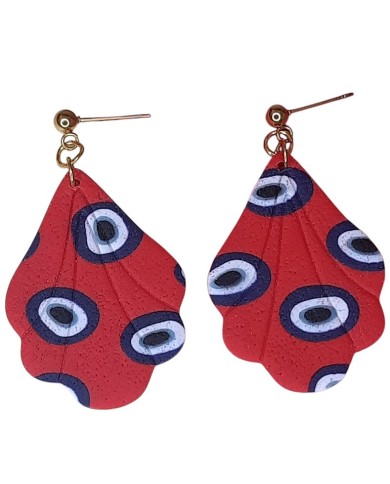Σκουλαρίκια evil eye red