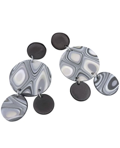 Σκουλαρίκια black mokume