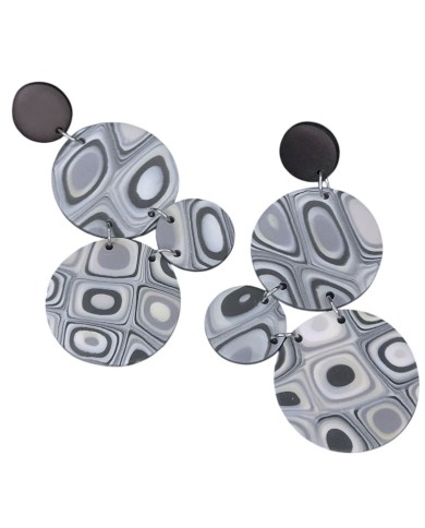 Σκουλαρίκια black mokume