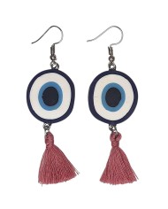 Σκουλαρίκια evil eye φουντίτσες