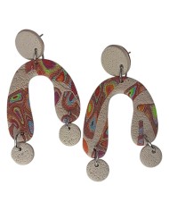 Σκουλαρίκια rainbow mokume 2