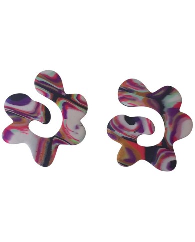 Σκουλαρίκια Electric Marble