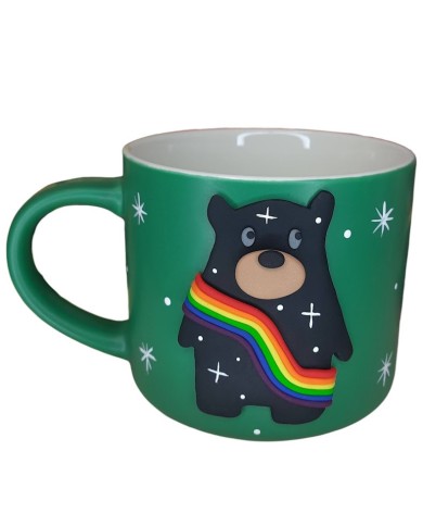 Τρισδιάστατη κούπα αρκουδάκι rainbow