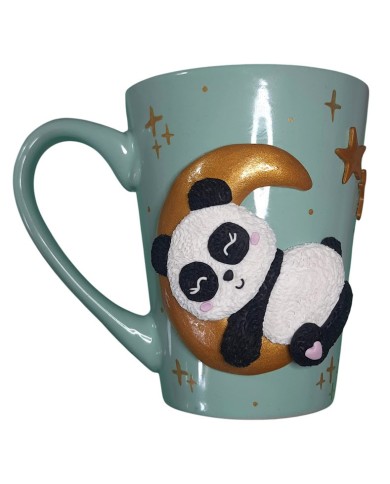 Τρισδιάστατη κούπα panda στο φεγγάρι