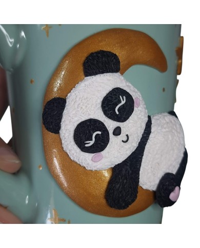 Τρισδιάστατη κούπα panda στο φεγγάρι