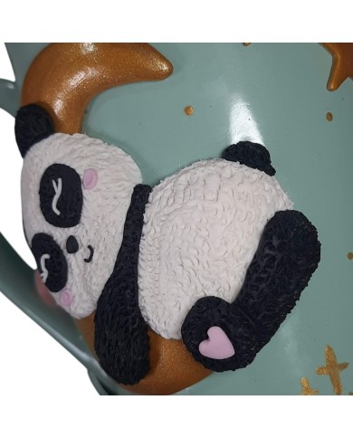 Τρισδιάστατη κούπα panda στο φεγγάρι