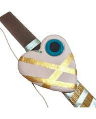 Λαμπάδα evil eye γκρι