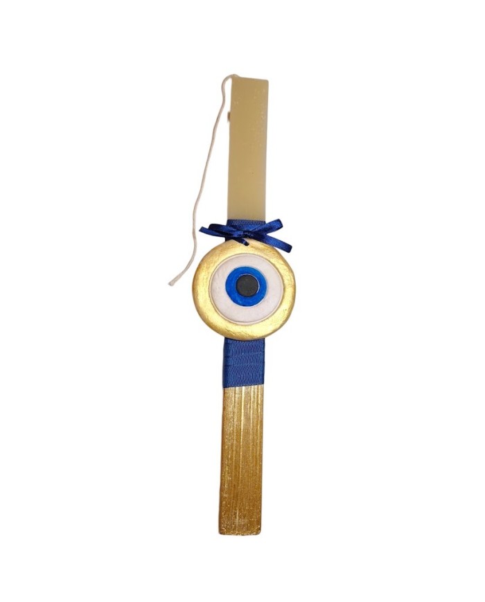 Λαμπάδα evil eye μπλε