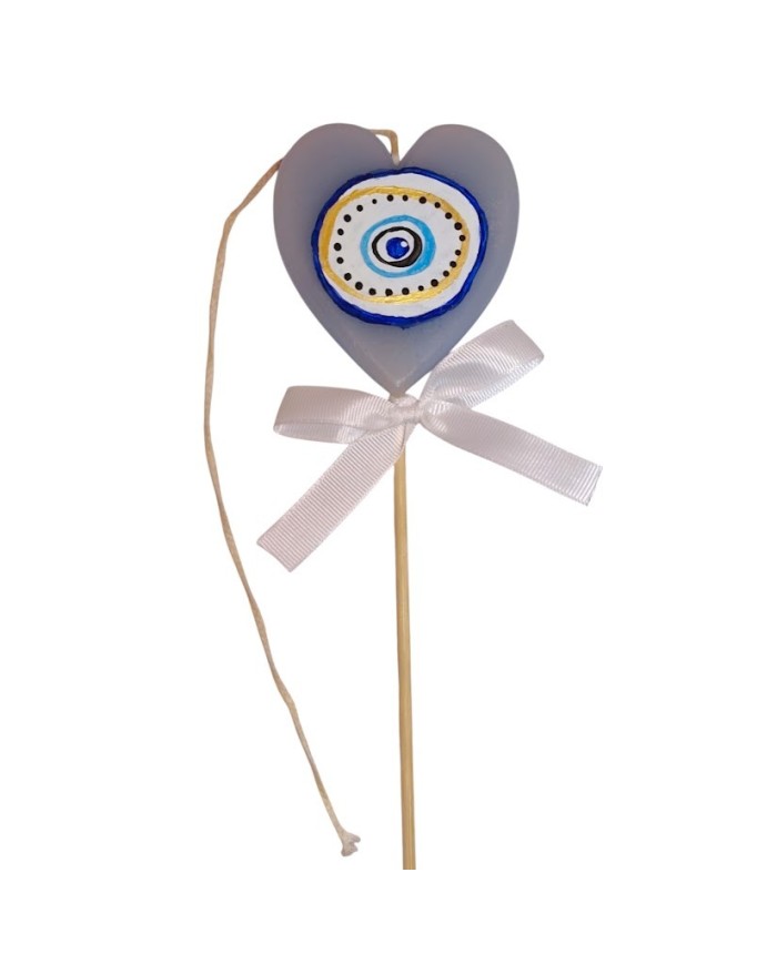 Λαμπάδα evil eye καρδούλα