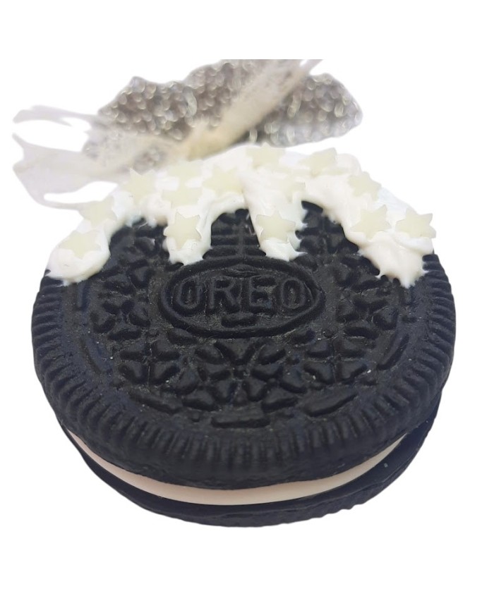 Κολιέ μπισκότο τύπου Oreo Glow in the dark