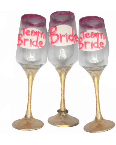 Τρισδιάστατο σετ ποτηριών Bachelorette μονόπετρο