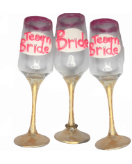 Τρισδιάστατο σετ ποτηριών Bachelorette μονόπετρο