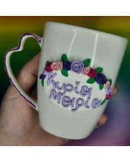 Τρισδιάστατη κούπα όνομα με τριανταφυλλάκια