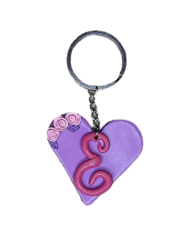 Μπρελόκ μονόγραμμα καρδιά τριαντάφυλλα