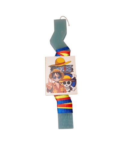 Λαμπάδα One piece Luffy γαλάζια