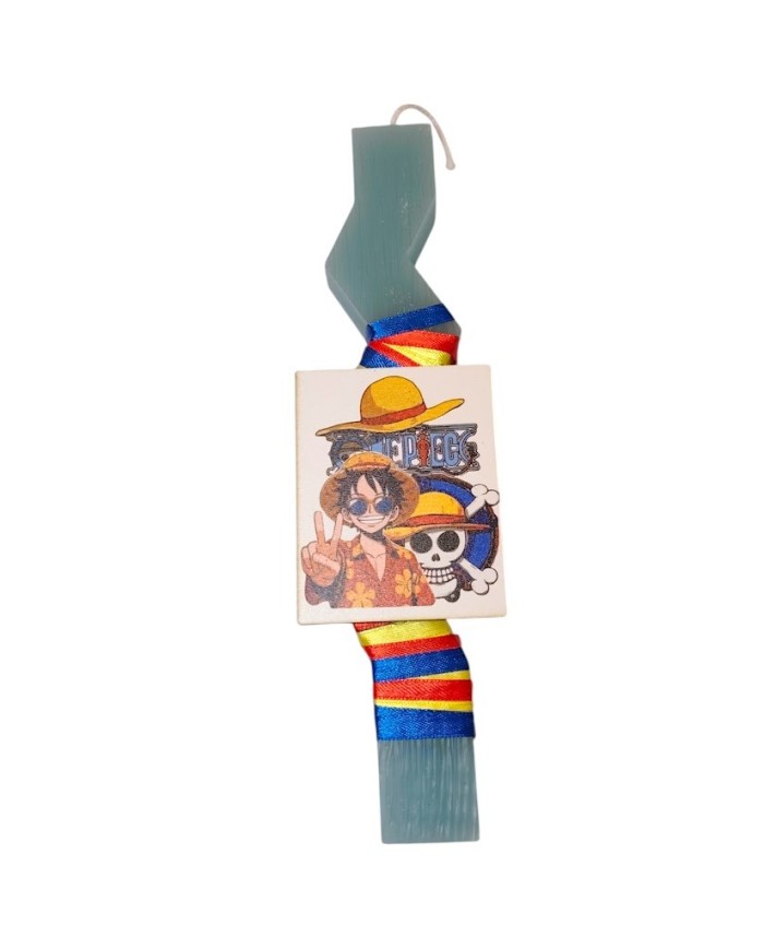 Λαμπάδα One piece Luffy γαλάζια