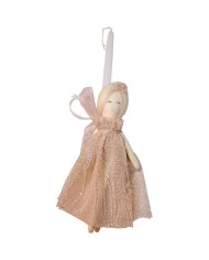 Παιχνιδολαμπάδα υφασμάτινη κούκλα glitter