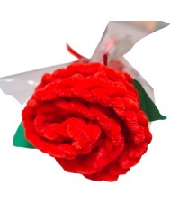 Scrunchie rose κόκκινο