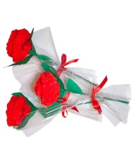 Scrunchie rose κόκκινο