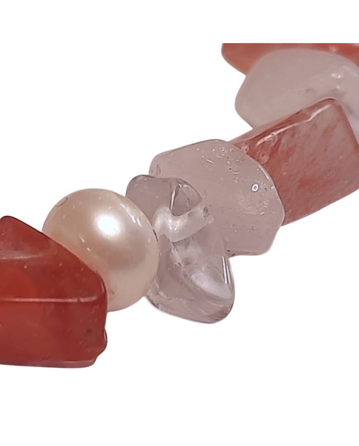 Βραχιόλι συνδιασμός πετρωμάτων strawberry