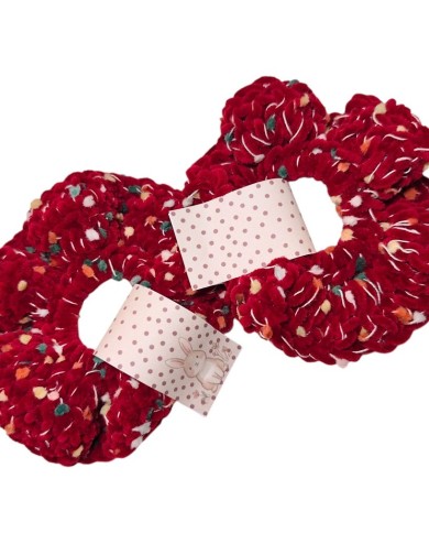 Scrunchie πασχαλινό κουνελάκι μπορντώ