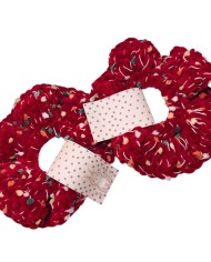 Scrunchie πασχαλινό κουνελάκι μπορντώ