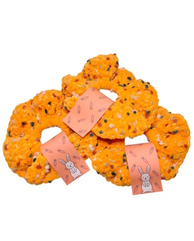 Πασχαλινό Scrunchie κουνελάκι πορτοκαλί