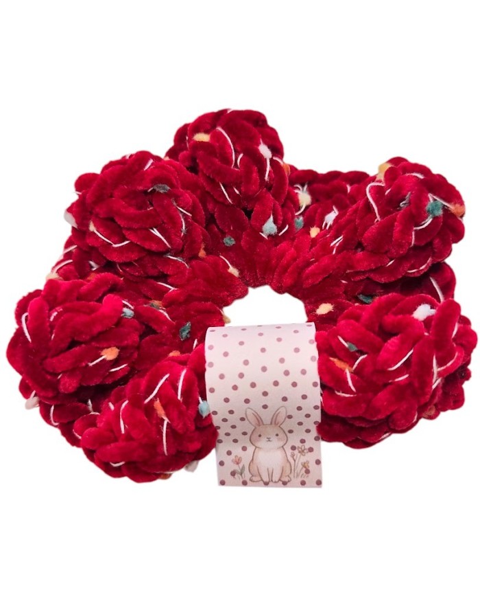 Πασχαλινό Scrunchie κουνελάκι μπορντώ γίγας