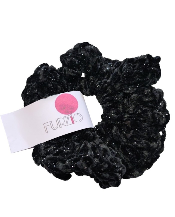 Noir Shimmer Scrunchie
