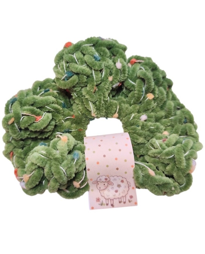 Πασχαλινό Scrunchie προβατάκι λαδί
