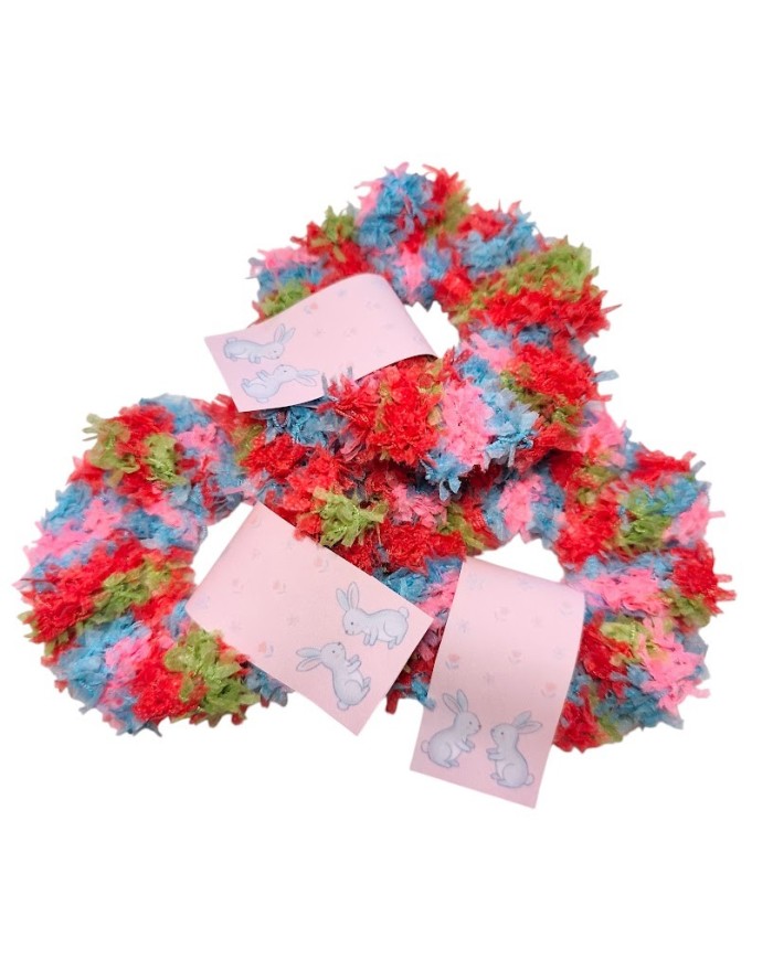 Scrunchie πασχαλινό πολύχρωμο λαγουδάκι