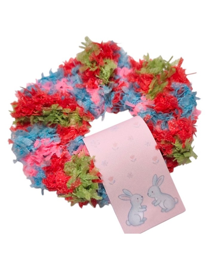 Scrunchie πασχαλινό πολύχρωμο λαγουδάκι