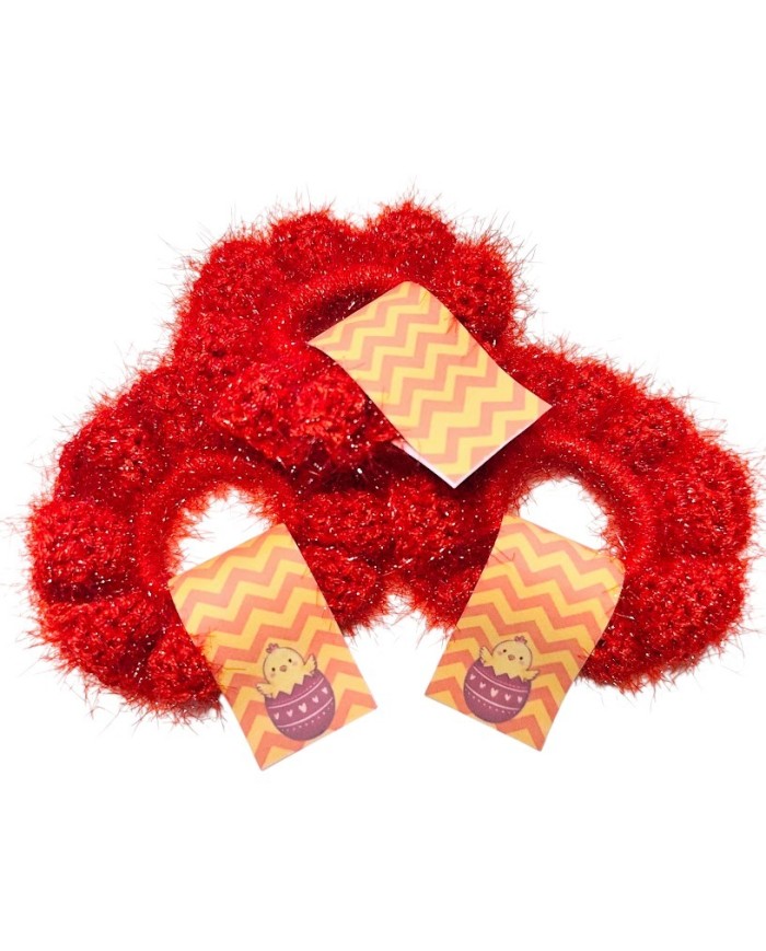 Πασχαλινό Scrunchie χνουδωτό κοτοπουλάκι