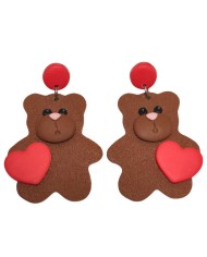 Σκουλαρίκια teddy bears heart