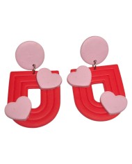 Σκουλαρίκια pink hearts