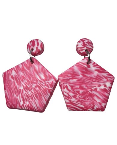 Σκουλαρίκια pink & white