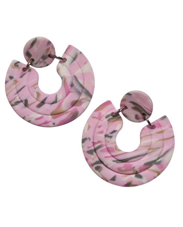 Σκουλαρίκια teddy pink