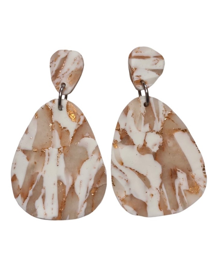 Σκουλαρίκια Rose Gold Marble