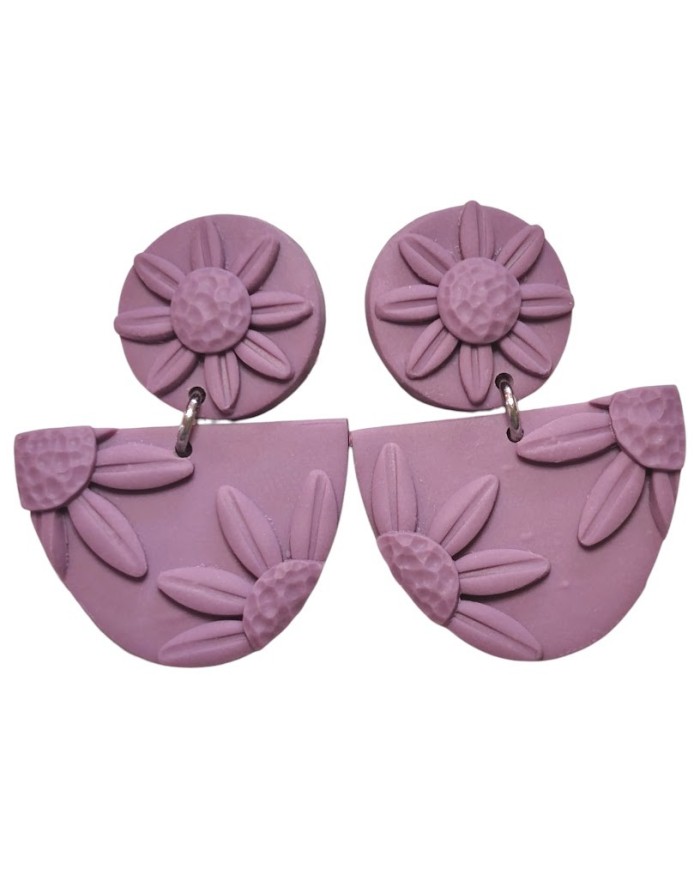 Σκουλαρίκια Plum Daisy
