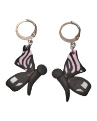 Σκουλαρίκια butterfly pink